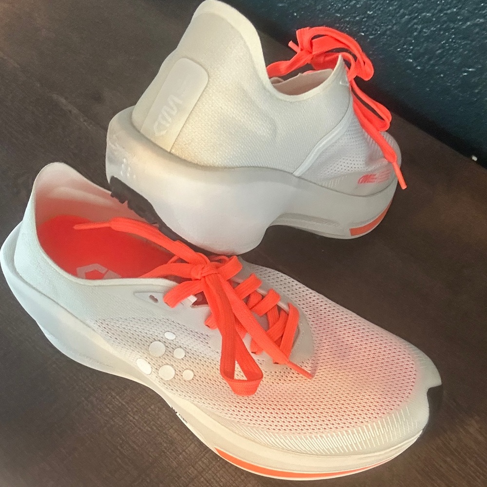 Craft Women's White and Orange Sneakers